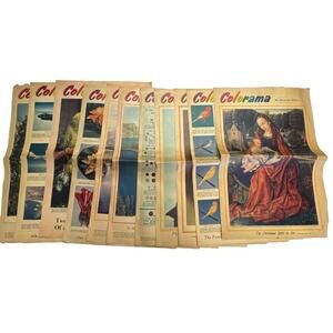 Vintage Lot 11 Colorama Philadelphia Inquirer Sunday Inserts 1954 - 1955